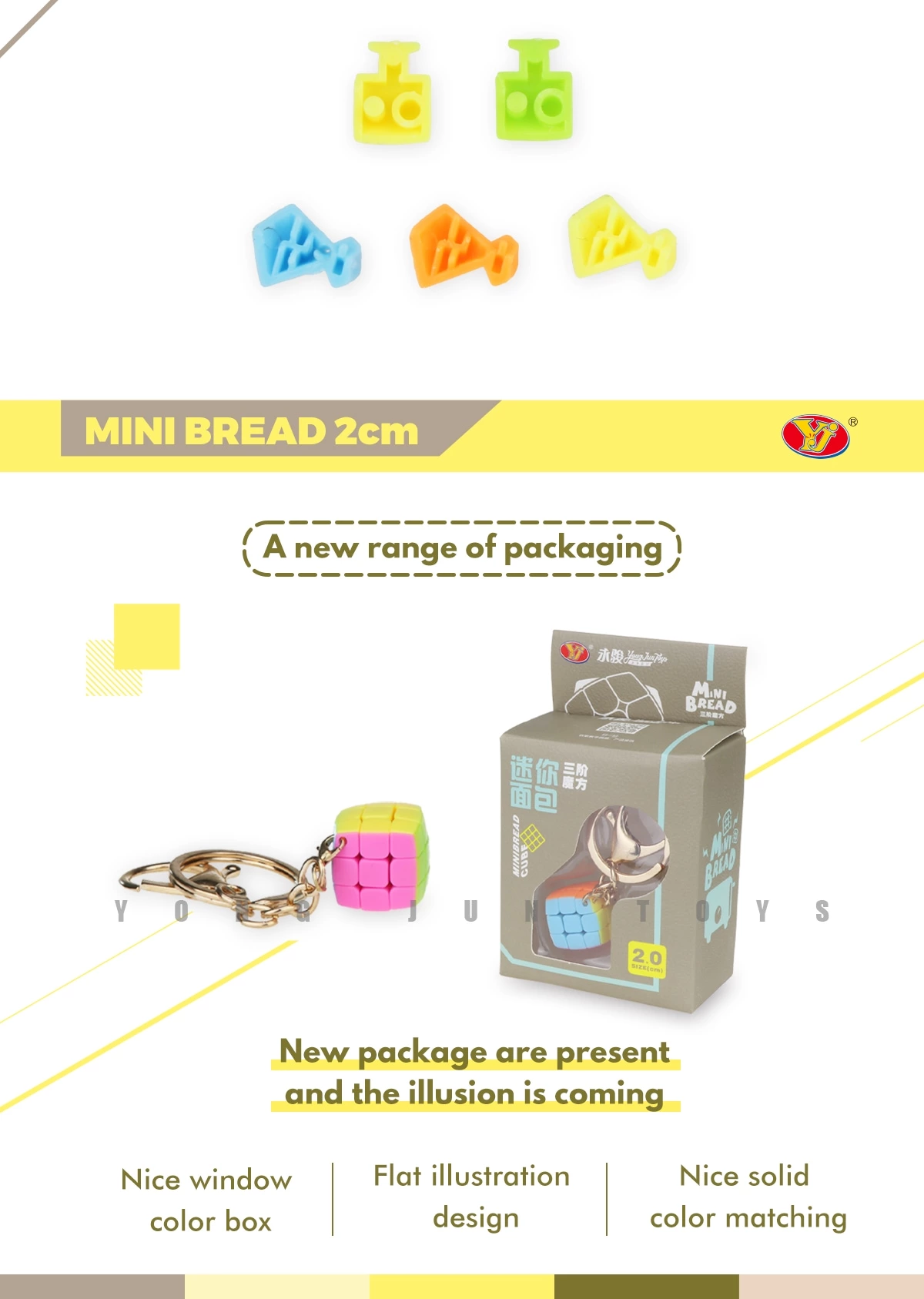 2cm mini bread cube