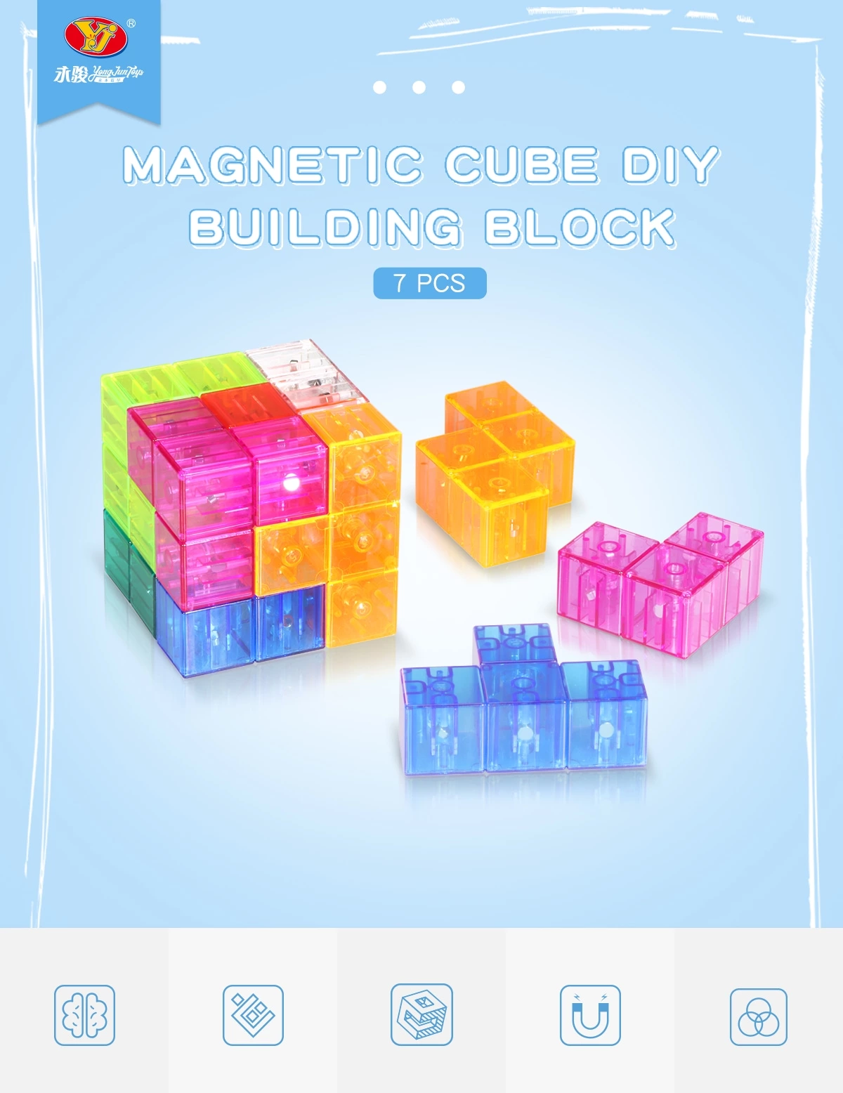 MAGNETIC BUILDING BLOCK 7PCS