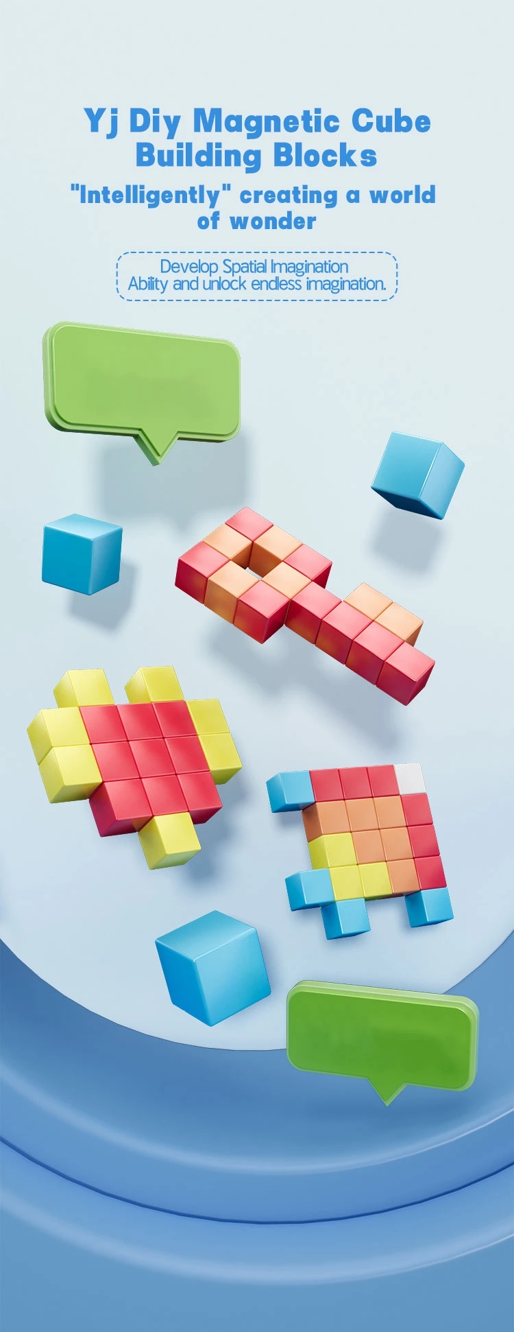 Cube magnet blocks (60pcs)