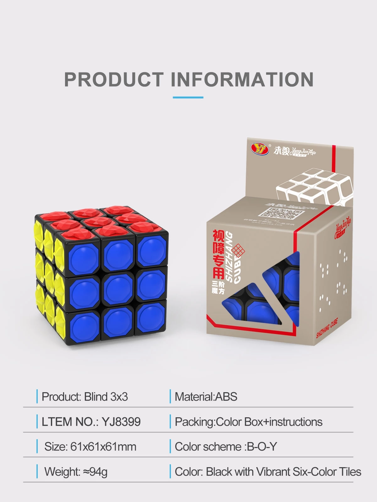 3x3 cube for blind man